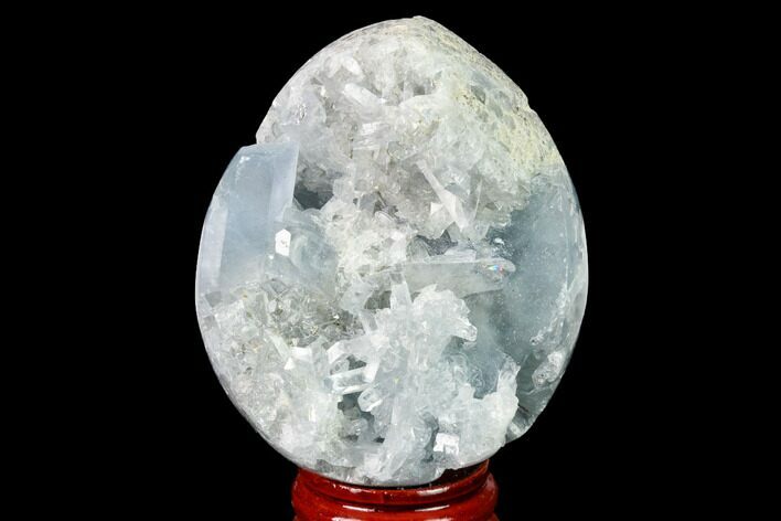 Crystal Filled Celestine (Celestite) Egg Geode - Madagascar #172693